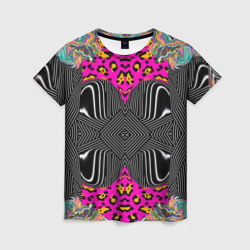 Женская футболка 3D Geometry Royal