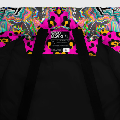 Зимняя куртка для девочек 3D Geometry Royal, цвет черный - фото 7