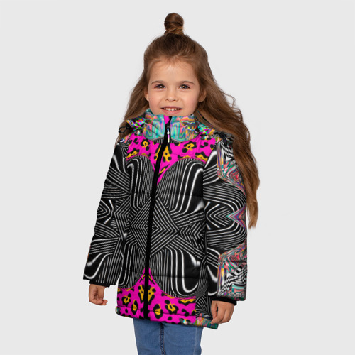 Зимняя куртка для девочек 3D Geometry Royal, цвет черный - фото 3