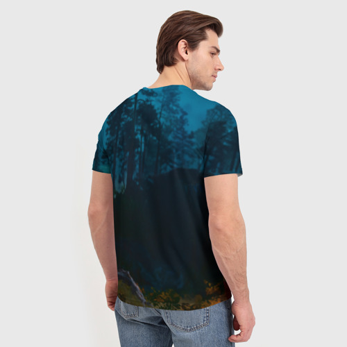 Мужская футболка 3D с принтом Астарион и медведь, вид сзади #2