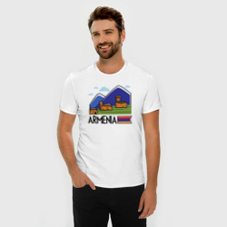 Мужская футболка хлопок Slim Горная Армения - фото 2