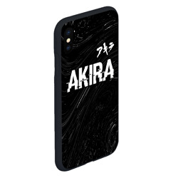 Чехол для iPhone XS Max матовый Akira glitch на темном фоне: символ сверху - фото 2