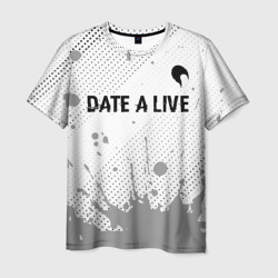 Мужская футболка 3D Date A Live glitch на светлом фоне: символ сверху