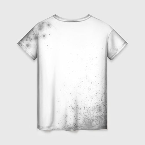 Женская футболка 3D с принтом Darling in the FranXX glitch на светлом фоне, вид сзади #1