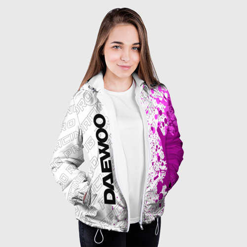 Женская куртка 3D Daewoo pro racing: по-вертикали, цвет белый - фото 4