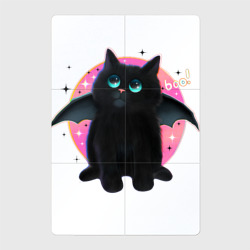 Магнитный плакат 2Х3 Черный котенок летучая мышь хэллоуин