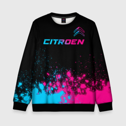 Детский свитшот 3D Citroen - neon gradient: символ сверху