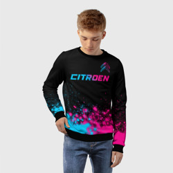 Детский свитшот 3D Citroen - neon gradient: символ сверху - фото 2