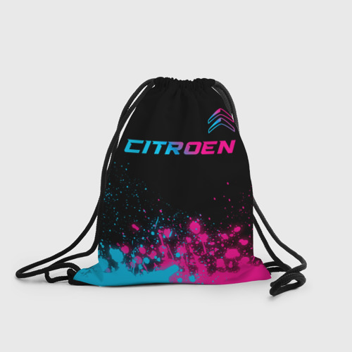 Рюкзак-мешок 3D Citroen - neon gradient: символ сверху