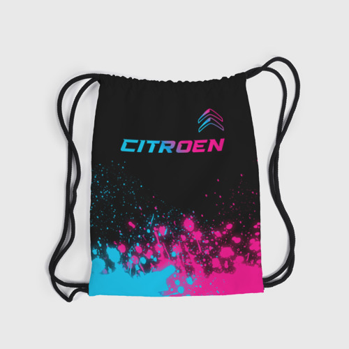 Рюкзак-мешок 3D Citroen - neon gradient: символ сверху - фото 6