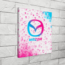 Холст квадратный Mazda neon gradient style - фото 2