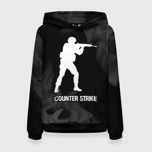 Женская толстовка 3D Counter Strike glitch на темном фоне, цвет 3D печать