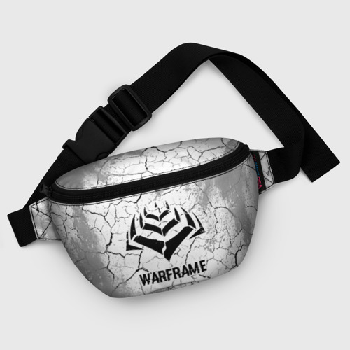 Поясная сумка 3D с принтом Warframe glitch на светлом фоне, фото #5