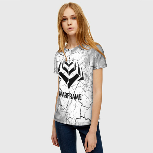 Женская футболка 3D Warframe glitch на светлом фоне, цвет 3D печать - фото 3