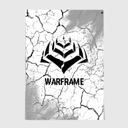 Постер Warframe glitch на светлом фоне