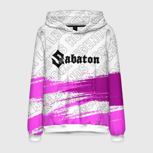 Мужская толстовка 3D Sabaton rock Legends: символ сверху, цвет белый