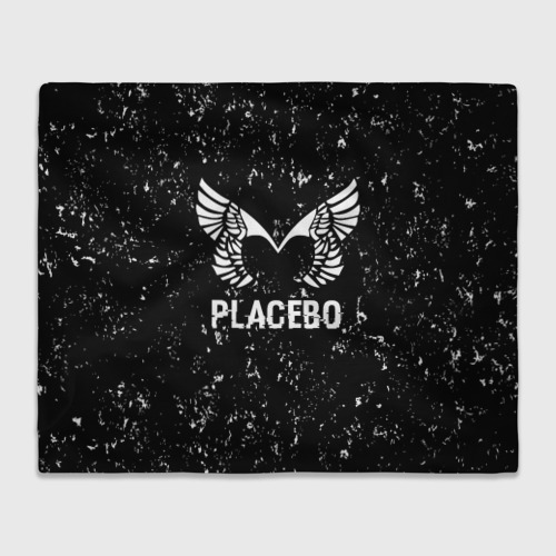 Плед 3D Placebo glitch на темном фоне, цвет 3D (велсофт)