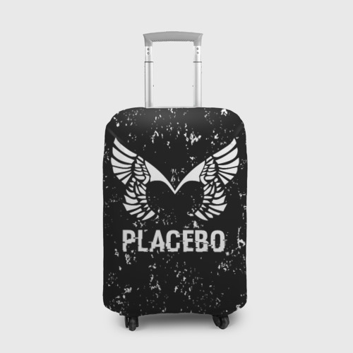 Чехол для чемодана 3D Placebo glitch на темном фоне, цвет 3D печать