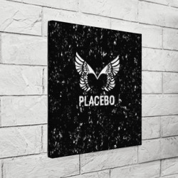 Холст квадратный Placebo glitch на темном фоне - фото 2