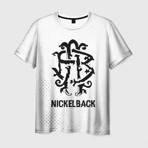 Мужская футболка 3D Nickelback glitch на светлом фоне, цвет 3D печать