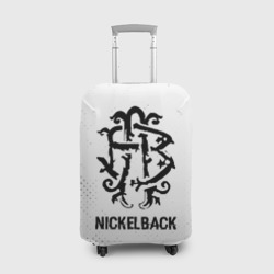 Чехол для чемодана 3D Nickelback glitch на светлом фоне
