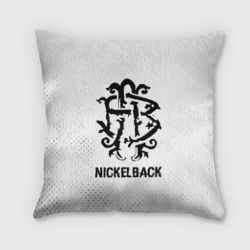 Подушка 3D Nickelback glitch на светлом фоне