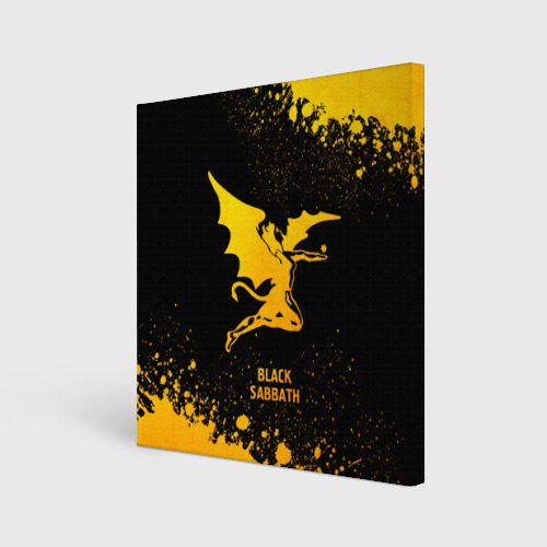 Холст квадратный Black Sabbath - gold gradient, цвет 3D печать
