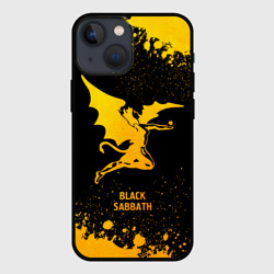 Чехол для iPhone 13 mini Black Sabbath - gold gradient