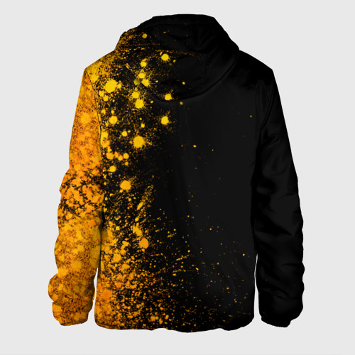 Мужская куртка 3D с принтом Nightwish - gold gradient: по-вертикали, вид сзади #1