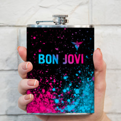 Фляга Bon Jovi - neon gradient: символ сверху - фото 2