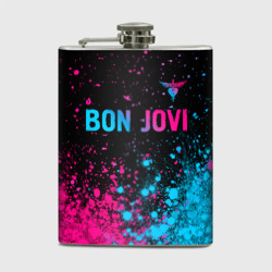 Фляга Bon Jovi - neon gradient: символ сверху