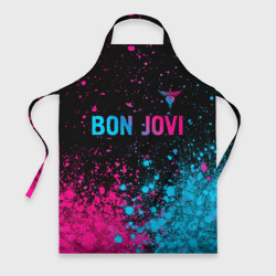 Фартук 3D Bon Jovi - neon gradient: символ сверху