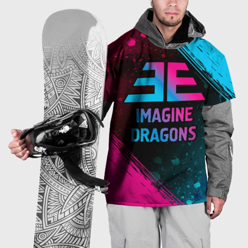 Накидка на куртку 3D Imagine Dragons - neon gradient, цвет 3D печать