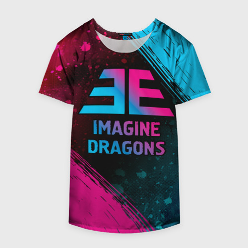 Накидка на куртку 3D Imagine Dragons - neon gradient, цвет 3D печать - фото 4