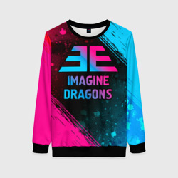 Женский свитшот 3D Imagine Dragons - neon gradient