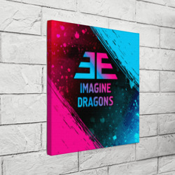 Холст квадратный Imagine Dragons - neon gradient - фото 2