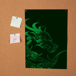 Постер Кислотный зеленый дракон - фото 2