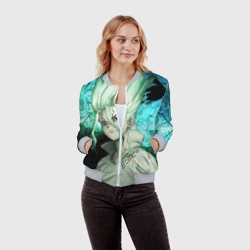 Женский бомбер 3D Доктор Стоун Сэнку Исигами - фото 2