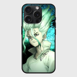 Чехол силиконовый для Apple iPhone 15 Pro матовый Доктор Стоун Сэнку Исигами