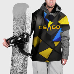 Накидка на куртку 3D CSGO blue yellow abstract