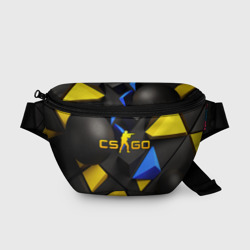 Поясная сумка 3D CSGO blue yellow abstract