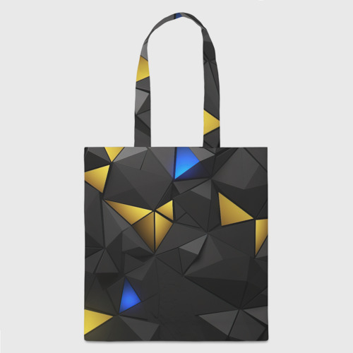 Шоппер 3D Black yellow geometry - фото 2