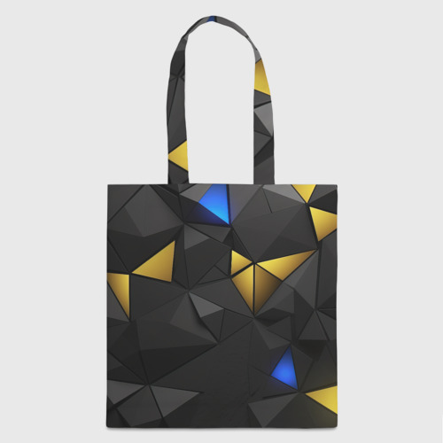 Шоппер 3D Black yellow geometry