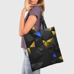 Шоппер 3D Black yellow geometry - фото 2