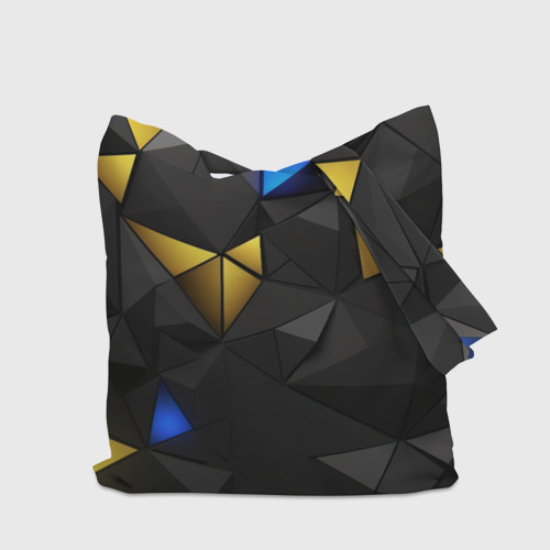 Шоппер 3D Black yellow geometry - фото 5