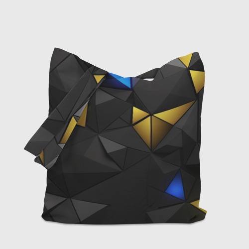 Шоппер 3D Black yellow geometry - фото 4