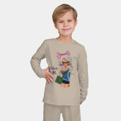 Детская пижама с лонгсливом хлопок Модная девочка - фото 2