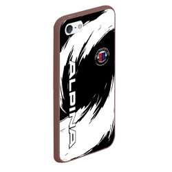 Чехол для iPhone 5/5S матовый Alpina - белые завихрения - фото 2