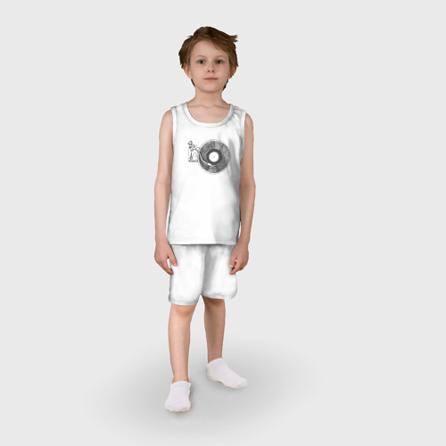 Детская пижама с шортами хлопок Vinyl style, цвет белый - фото 3