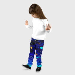 Детские брюки 3D Мультяшный космос темно-синий - фото 2